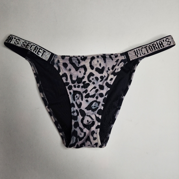 NEW Victorias Secret Bikini Bottoms Size Small Cheeky Shine Strap Leopard - Picture 5 of 9